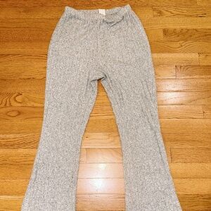 Grey flare leggings